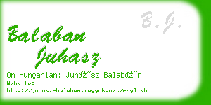 balaban juhasz business card